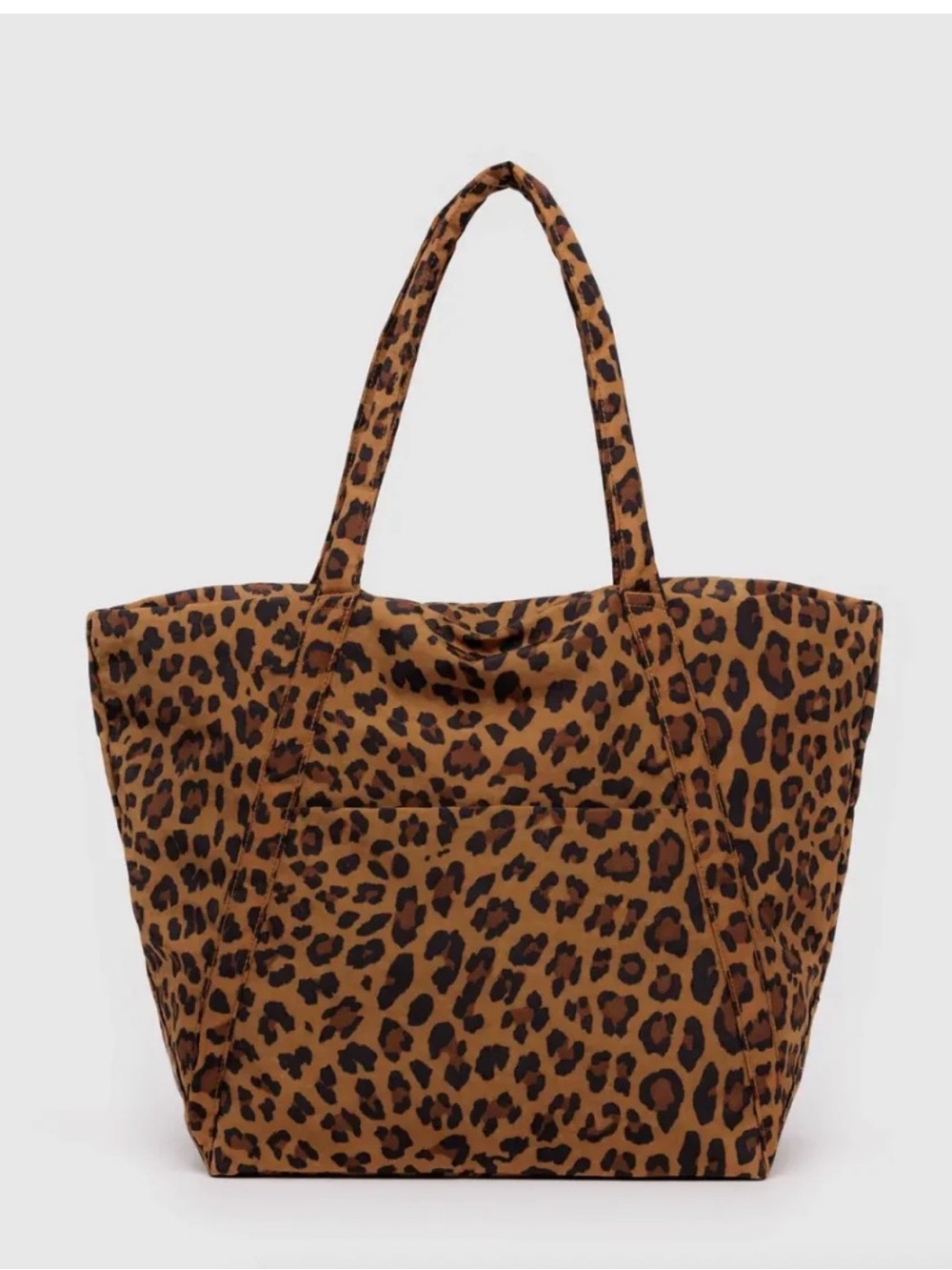 BAGGU Leopard Print cloud Tote Bag - Brown, with cupcakes and cashmere charm